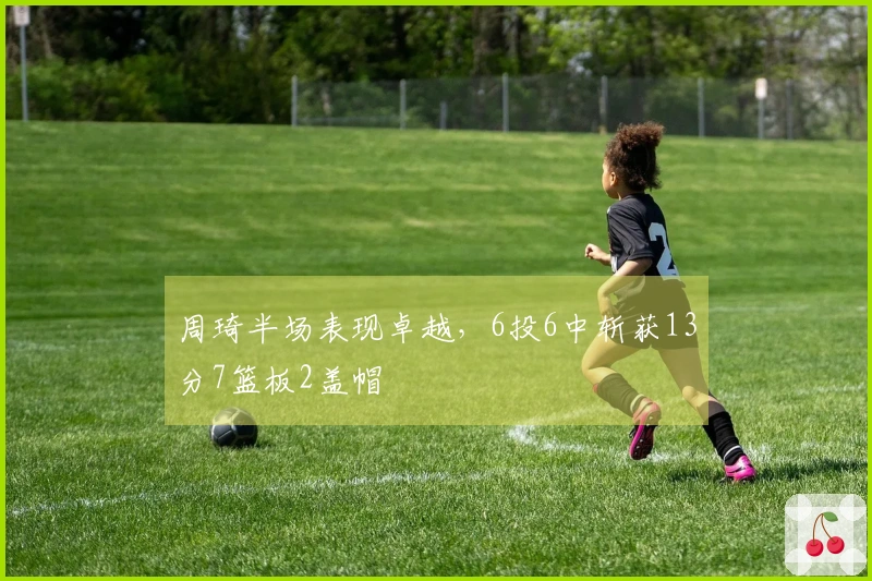 周琦半场表现卓越，6投6中斩获13分7篮板2盖帽